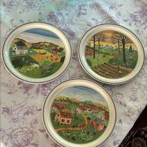 Villeroy & Boch The Four Seasons Decorative Plates Set of Three Painter Laplau
